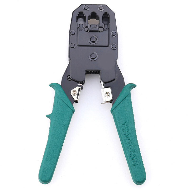 Modular Network RJ45 RJ11 RJ12 Crimping Tool, Multifunctional Network Cable Cutting Stripping Crimper/Wire Stripper/Wire Cutter, for 8P/6P/4P /CAT5/CAT5e/CAT6 All in One Crimping 3-in-1