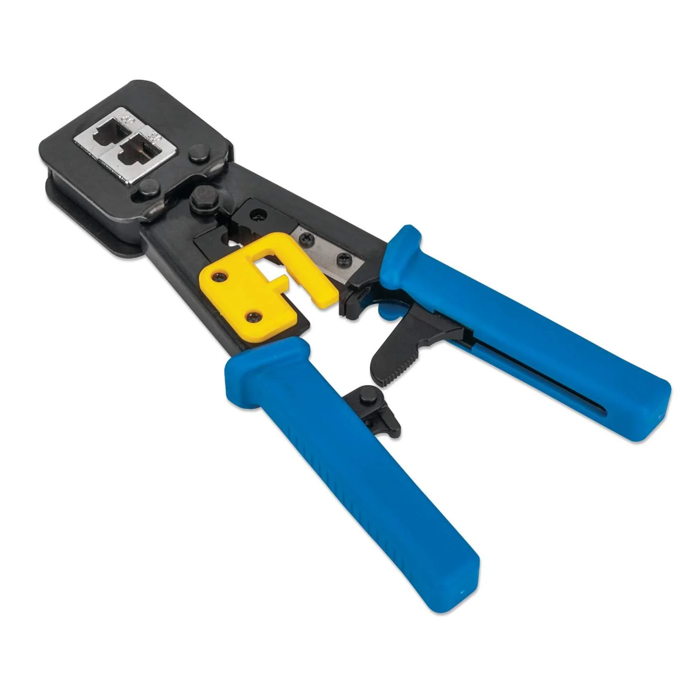 Modular Network RJ45 RJ11 RJ12 Crimping Tool, Multifunctional Network Cable Cutting Stripping Crimper/Wire Stripper/Wire Cutter, for 8P/6P/4P /CAT5/CAT5e/CAT6 All in One Crimping 3-in-1
