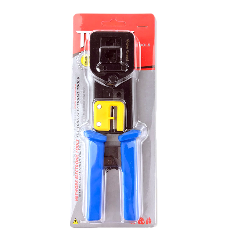 Modular Network RJ45 RJ11 RJ12 Crimping Tool, Multifunctional Network Cable Cutting Stripping Crimper/Wire Stripper/Wire Cutter, for 8P/6P/4P /CAT5/CAT5e/CAT6 All in One Crimping 3-in-1
